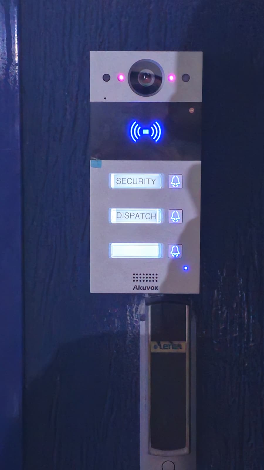 Akuvox push-button video intercom unit for building access control